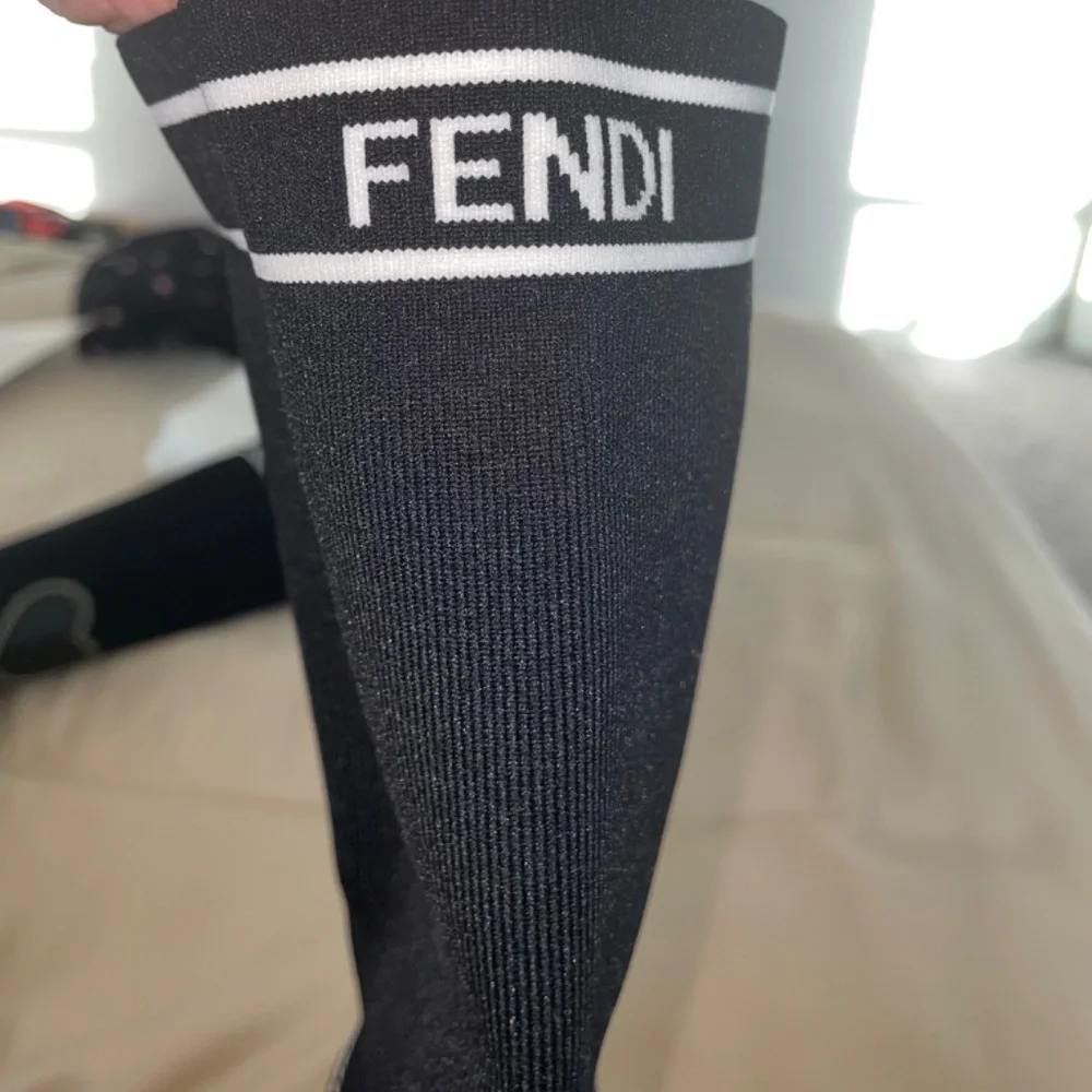 AUTH FENDI New Cowboy Sock Boot Leather Snakeskin Size 38 - Picture 10 of 11